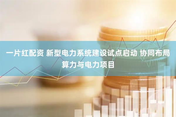 一片红配资 新型电力系统建设试点启动 协同布局算力与电力项目
