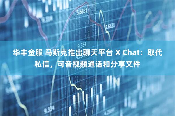 华丰金服 马斯克推出聊天平台 X Chat:取代私信,可音视频通话和分享文件