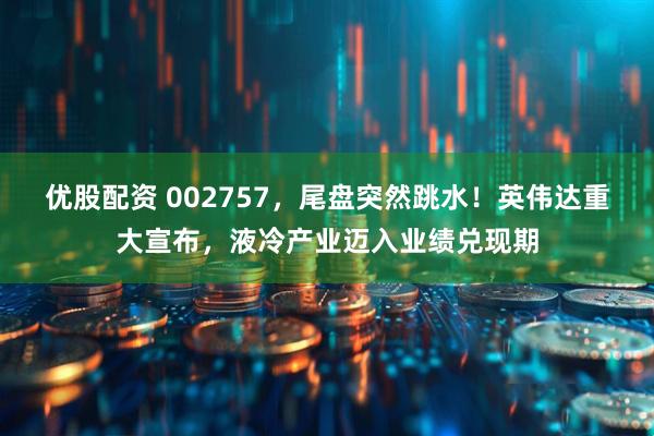 优股配资 002757,尾盘突然跳水!英伟达重大宣布,液冷产业迈入业绩兑现期